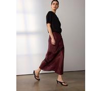 Next Jupe Maxi en Satin avec dentelle Brun FR 48 Short (EU 46 S)