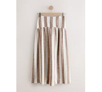 next Jupe Maxi taille basse en Lin Mélange Brun FR 46 Regular (EU 44 R)