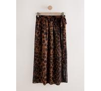 Next Jupe Maxi transparente nouée sur le côté Marron chocolat 8