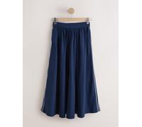 next Jupe mi-long en popeline de coton à rayure latérale bleu FR 38 Regular (EU 36)