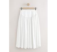 Next Jupe mi-longue taille basse en popeline de coton pâle FR 56 Regular (EU 54 R)