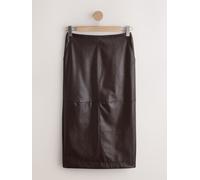 Next Jupe mi-longue texturée en similicuir Brun FR 42 Long (EU 40 L)