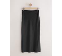next Jupe Midi Satin Noir L Regular (FR 46-48)