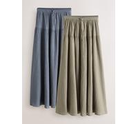 next Jupes maxi texturées en lin 2 Pack Brun FR 44 Long (EU 42 L)