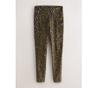 Next Khaki Animal Print Outdoor Fleece Lined Warm Handle Leggings
