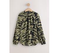 Next Chemisier olive / noir, Taille L