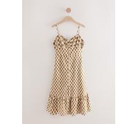 Next Robe d’été écru / kaki / olive / rose, Taille 52