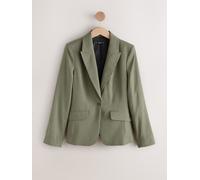 Next Khaki Green Single Breasted Sculpted Tailored Blazer