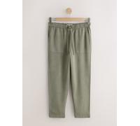 Next Khaki Green Tapered Leg Trousers with TENCEL Lyocell