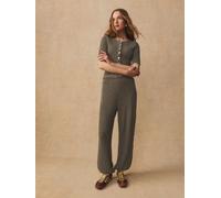 Next Khaki Green Texture Barrel Leg Trousers