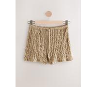Next Khaki Green Textured Drawstring Shorts Khaki Green EU 48 (UK 20)
