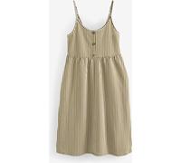 Next Khaki Green/White Button Down 100% Cotton Cami Summer Dress Khaki Green/White 20 Tall