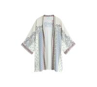Next Kimono écru / beige foncé / bleu clair / mauve, Taille L