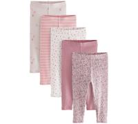 NEXT Fille Leggings côtelés, Lot de 5 Rose 18 Mois