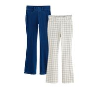 Next Dark Blue/White Full Length Jersey Denim Bootcut Leggings 2 Pack