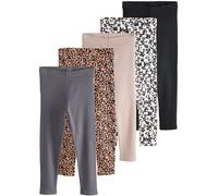 Next Leggings marron / gris foncé / noir / blanc, Taille 116