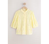 Next Lemon Yellow Lace Half Sleeve Blouse