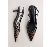Next Escarpins à bride arrière 'Forever Comfort' marron / noir, Taille 40-40,5