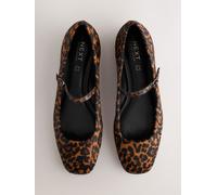 Next Leopard Forever Comfort Leather Mary Jane Ballerina Shoes Leopard EU 39 (UK 6)