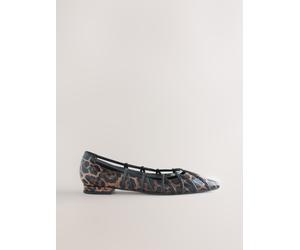 Next Leopard Forever Comfort Point Toe Lattice Ballerinas Leopard EU 42 (UK 8)