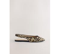 Next Leopard Forever Comfort Round Toe Slingback Flats Leopard EU 41 (UK 7)