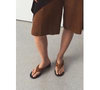 Next Leopard Print Forever Comfort Leather Toe Post Block Heels