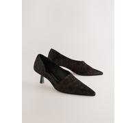 Next Leopard Print Standard Fit Forever Comfort Premium Leather With Motionflex Point Toe Heel Shoes Leopard Print EU 41 W (UK 7)