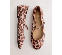 Next Leopard Print Standard/Wide Fit Round Toe Mary Jane Shoes Leopard Print 6.5 EU 40