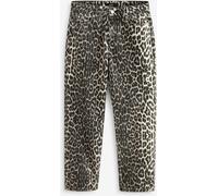 Next Leopard Print Straight Leg Jeans