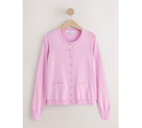 Next Light Pink Soft Touch Cotton Rich Crew Neck Cardigan