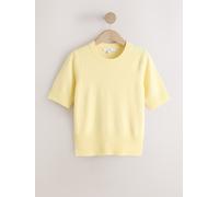 Next Light Yellow Supersoft Short Sleeve Knitted Top