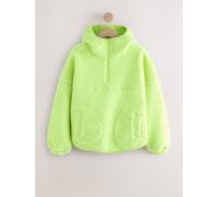 Next Lime Green Active Borg Hooded Jacket