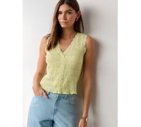 Next Lime Green Sleeveless V-Neck Textured Waistcoat