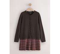next Long Sleeve Cardigan 2 in 1 Mini Dress Brun M XLTall