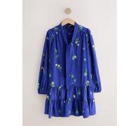 next Long Sleeve Tie Neck Mini Dress bleu FR 50 (EU 48)