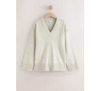 next Long Sleeve VNeck Relaxed Jumper crème L Regular (FR 46-48)