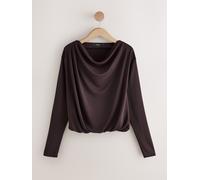 next Long Sleeved Drape Bubblehem Top violet FR 46 (EU 44)