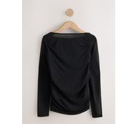 next Long Sleeved Mesh Slash Neck Top Noir FR 42 (EU 40)