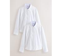 Next Lot de 2 chemises ajustées extensibles indispensables à manches longues Blanc EU 38 (UK 10)