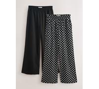 Next Lot de 2 pantalons larges en lin stretch