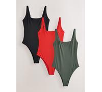 Next Lot de 3 maillots de bain à encolure carrée Noir FR 56 (EU 54)