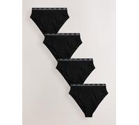 NEXT Femme Culotte Taille Haute avec Logo et Jambe échancrée, Lot de 4