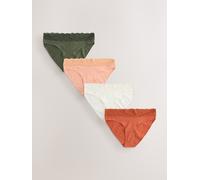 Next Lot de 4 culottes en coton et dentelle crème FR 40 (EU 38)