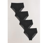 next Lot de 4 culottes en coton et dentelle Noir FR 42 (EU 40)