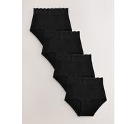 next Lot de 4 culottes en coton et dentelle Noir FR 48 (EU 46)