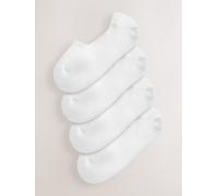 Next Lot de 4 paires de chaussettes de sport invisibles à semelle matelassée pâle M-L (FR 42-48)
