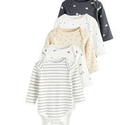 NEXT Lot de 5 bodies à manches longues bébé Black and White 1 Mois
