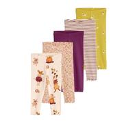 NEXT Lot de 5 leggings côtelés pour fille, lilas, 74-80