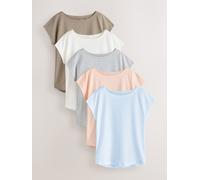 NEXT Lot de 5 t-shirts à manches courtes pour femme, Mineral, XXL