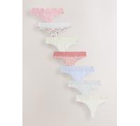 Next Lot de 7 culottes en coton et dentelle Rose FR 42 (EU 40)